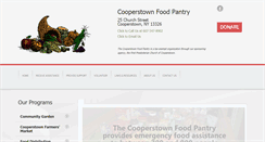 Desktop Screenshot of cooperstownfoodpantry.org
