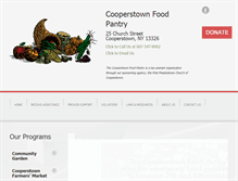 Tablet Screenshot of cooperstownfoodpantry.org